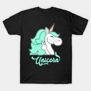 Cute Unicorn Middle Finger T-Shirt